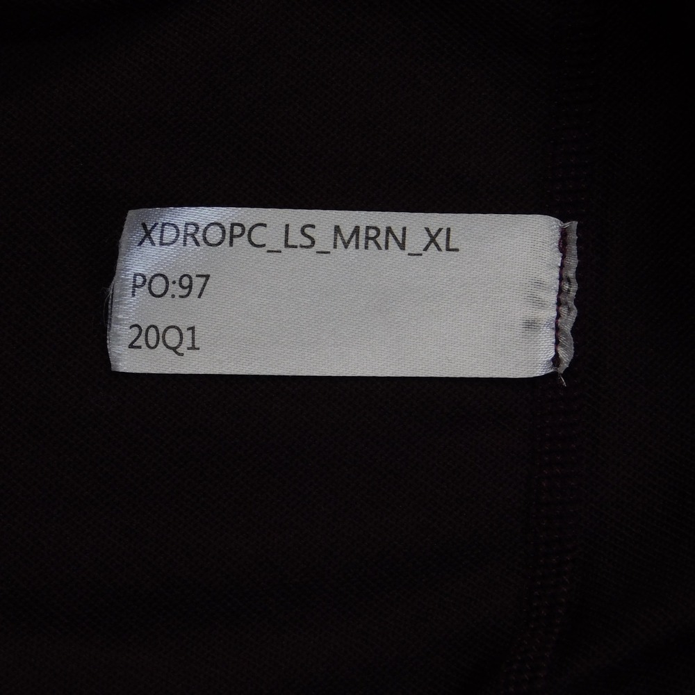 BYLT Drop Cut Lux Long Sleeve Shirt Mens XL Maroon Athletic Curved Hem - Picture 8 of 8